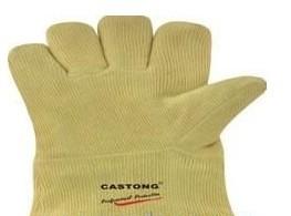 绿色五指手套,毛圈布腕护背/500℃