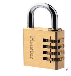 MasterLock/玛斯特锁604MCND黄铜侧开密码挂锁（4位密码）