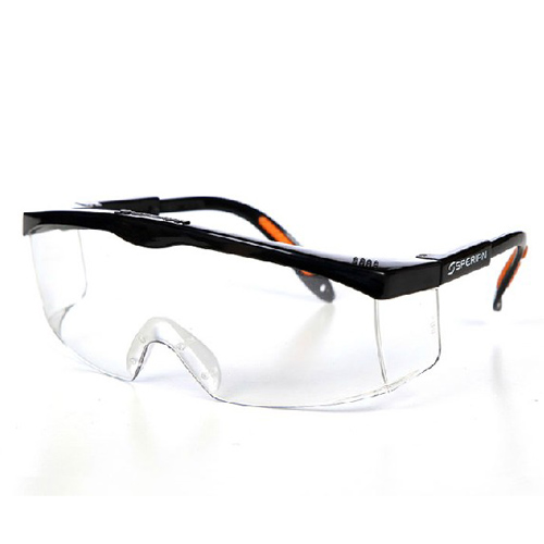 S200A透明镜片黑色镜框安全眼镜