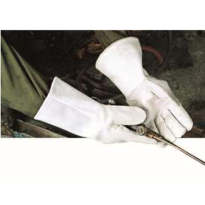 牛皮电焊手套，白色，35cm