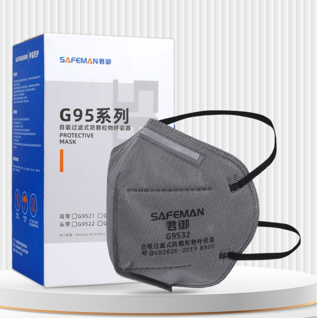 KN95头带式折叠活性炭口罩